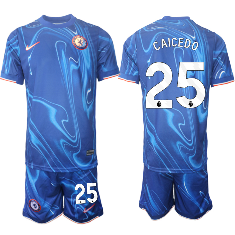 Men 2024-2025 Club Chelsea home Blue #25 Soccer Jersey->customized nfl jersey->Custom Jersey